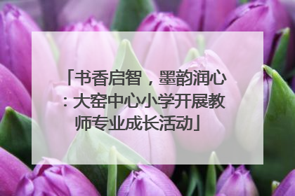 书香启智，墨韵润心：大窑中心小学开展教师专业成长活动