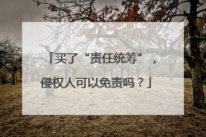买了“责任统筹”，侵权人可以免责吗？