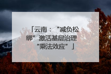 云南：“减负松绑”激活基层治理“乘法效应”