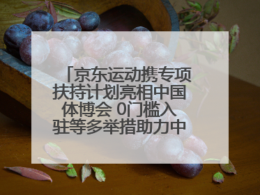 京东运动携专项扶持计划亮相中国体博会 0门槛入驻等多举措助力中小品牌成长