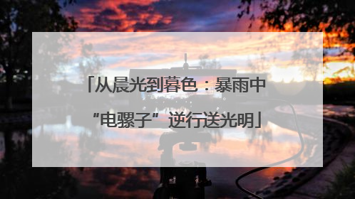 从晨光到暮色：暴雨中“电骡子”逆行送光明