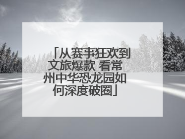 从赛事狂欢到文旅爆款 看常州中华恐龙园如何深度破圈