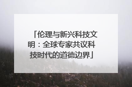 伦理与新兴科技文明：全球专家共议科技时代的道德边界