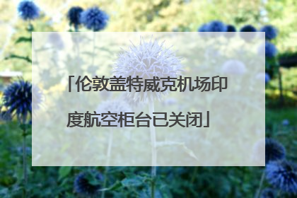 伦敦盖特威克机场印度航空柜台已关闭