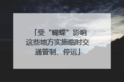 受“蝴蝶”影响 这些地方实施临时交通管制、停运
