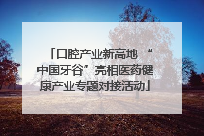 口腔产业新高地 “中国牙谷”亮相医药健康产业专题对接活动