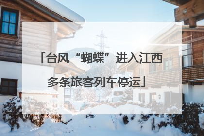 台风“蝴蝶”进入江西 多条旅客列车停运