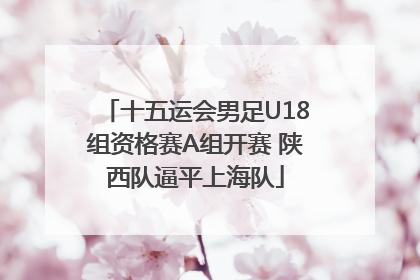 十五运会男足U18组资格赛A组开赛 陕西队逼平上海队