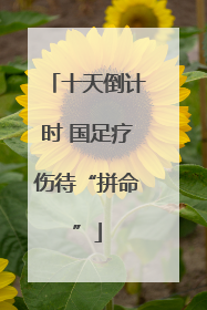 十天倒计时 国足疗伤待“拼命”