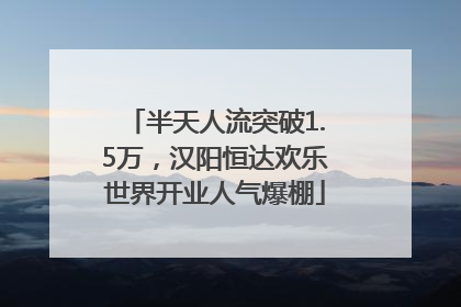 半天人流突破1.5万，汉阳恒达欢乐世界开业人气爆棚