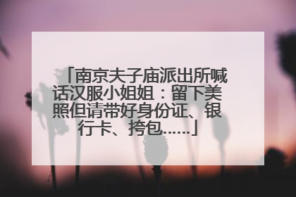 南京夫子庙派出所喊话汉服小姐姐：留下美照但请带好身份证、银行卡、挎包……