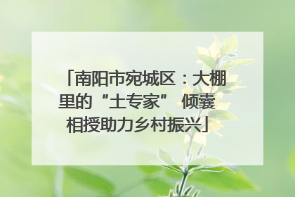 南阳市宛城区：大棚里的“土专家” 倾囊相授助力乡村振兴