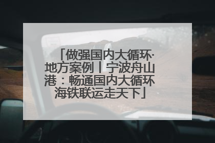 做强国内大循环·地方案例丨宁波舟山港：畅通国内大循环海铁联运走天下