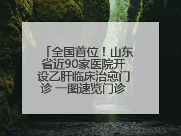 全国首位！山东省近90家医院开设乙肝临床治愈门诊 一图速览门诊医院名单