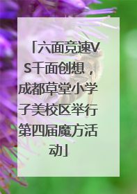 六面竞速VS千面创想，成都草堂小学子美校区举行第四届魔方活动