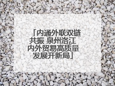 内通外联双链共振 泉州洛江内外贸易高质量发展开新局