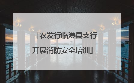 农发行临澧县支行开展消防安全培训