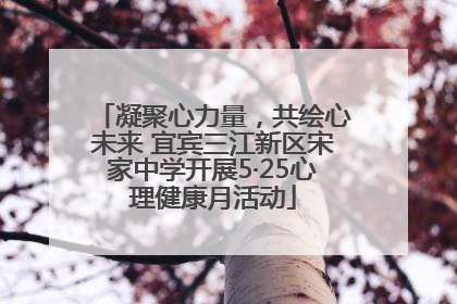 凝聚心力量，共绘心未来 宜宾三江新区宋家中学开展5·25心理健康月活动