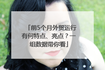 前5个月外贸运行有何特点、亮点？一组数据带你看