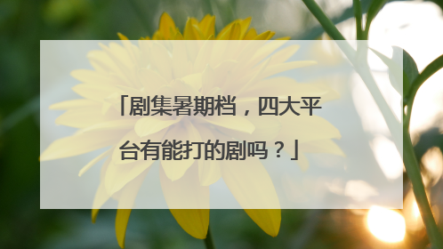 剧集暑期档，四大平台有能打的剧吗？