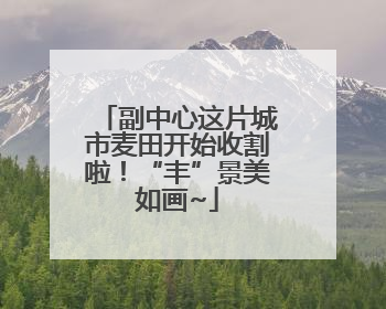 副中心这片城市麦田开始收割啦！“丰”景美如画~