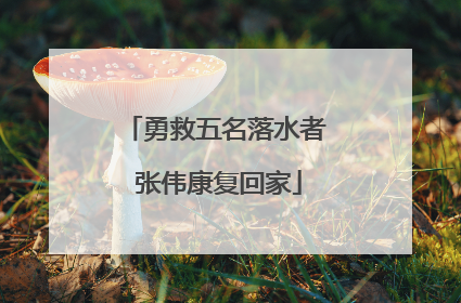 勇救五名落水者 张伟康复回家