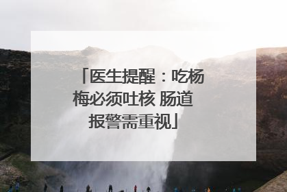 医生提醒：吃杨梅必须吐核 肠道报警需重视
