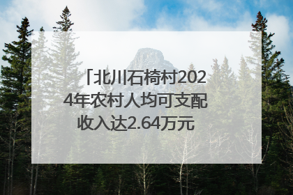 北川石椅村2024年农村人均可支配收入达2.64万元｜新闻发布最前线