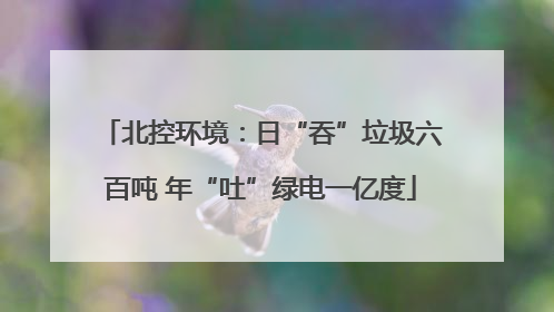 北控环境：日“吞”垃圾六百吨 年“吐”绿电一亿度