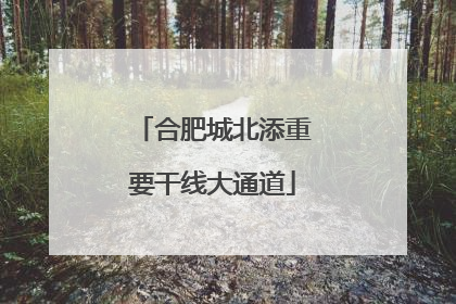 合肥城北添重要干线大通道