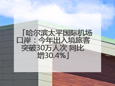 哈尔滨太平国际机场口岸：今年出入境旅客突破30万人次 同比增30.4%