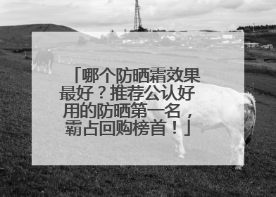 哪个防晒霜效果最好？推荐公认好用的防晒第一名，霸占回购榜首！