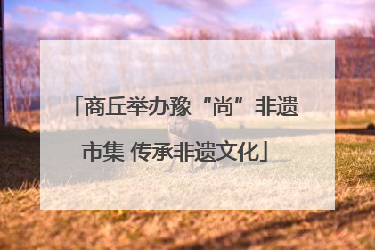商丘举办豫“尚”非遗市集 传承非遗文化