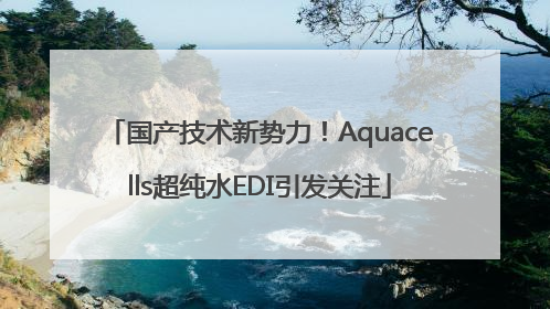 国产技术新势力！Aquacells超纯水EDI引发关注