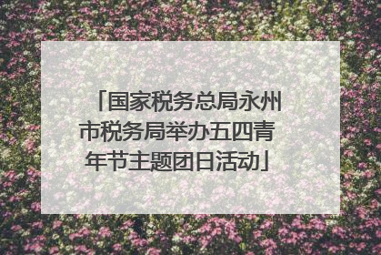 国家税务总局永州市税务局举办五四青年节主题团日活动