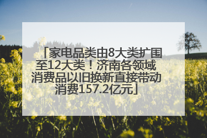 家电品类由8大类扩围至12大类！济南各领域消费品以旧换新直接带动消费157.2亿元