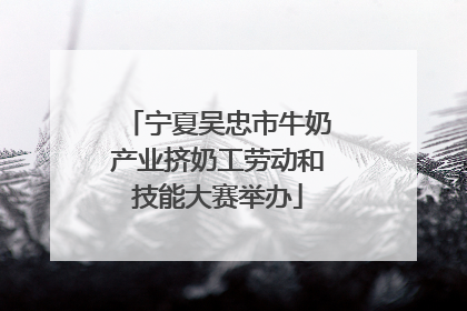 宁夏吴忠市牛奶产业挤奶工劳动和技能大赛举办
