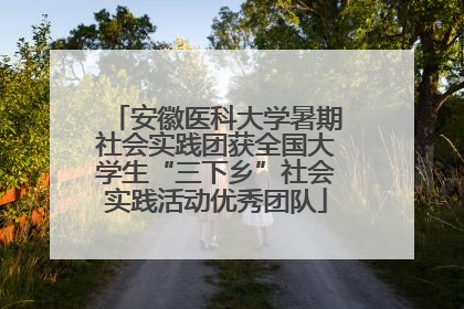 安徽医科大学暑期社会实践团获全国大学生“三下乡”社会实践活动优秀团队