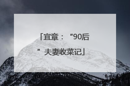 宜章：“90后”夫妻收菜记