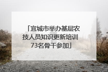 宜城市举办基层农技人员知识更新培训 73名骨干参加