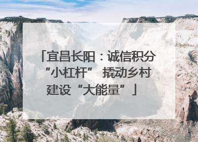 宜昌长阳：诚信积分“小杠杆” 撬动乡村建设“大能量”