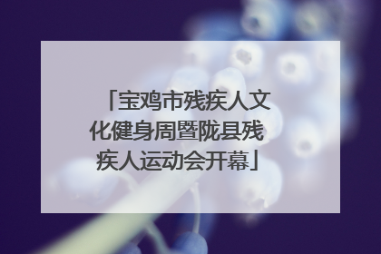 宝鸡市残疾人文化健身周暨陇县残疾人运动会开幕