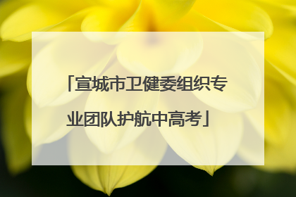 宣城市卫健委组织专业团队护航中高考