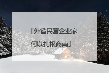外省民营企业家何以扎根商南