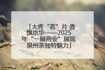 大秀“茗”片 香飘京华——2025年“一展两会”展现泉州茶独特魅力