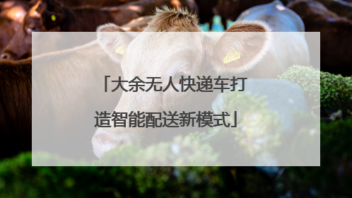 大余无人快递车打造智能配送新模式