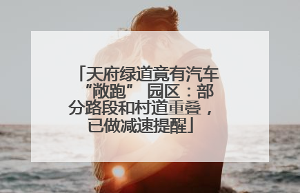 天府绿道竟有汽车“敞跑” 园区：部分路段和村道重叠，已做减速提醒