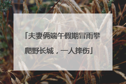 夫妻俩端午假期冒雨攀爬野长城，一人摔伤