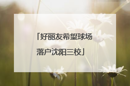 好丽友希望球场落户沈阳三校
