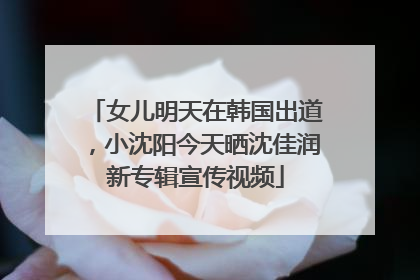 女儿明天在韩国出道，小沈阳今天晒沈佳润新专辑宣传视频